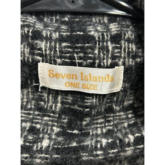 Seven Islands NWT Plaid Sleeveless Open Front Vest One Size - Picture 5 of 7